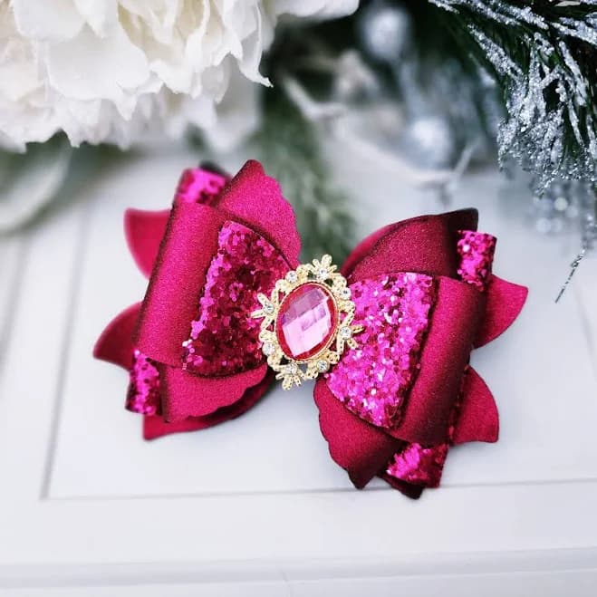 Glitter Bow Clip