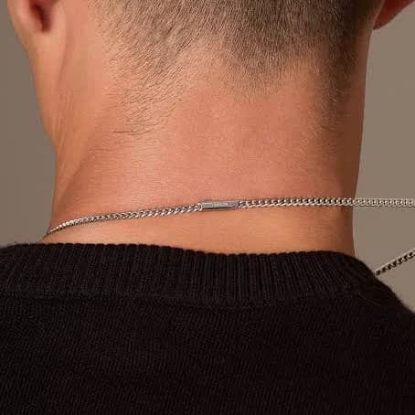 Men JAXXON Cuban Link 3mm Silver Chain