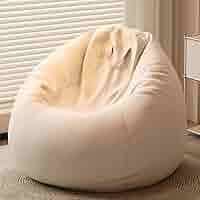 Amazon.com: ESRADA Giant Bean Bag Sofa,Bean Bag Couch Floor Sofa,EPS Particles Bean Bag Chairs with Filler Included, Ultra Soft Cotton and Linen Fabric, Bean Bag for Living Room White-1 : Home &