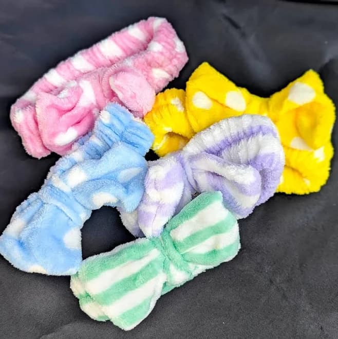 Serendipitea Plush Bowed Terry Cloth Headband