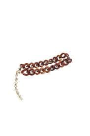 GIA BORGHINI x RHW Ankle Chain in Rustic Brown | FWRD