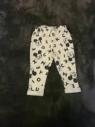 Infant Disney Jumping Beans 6 Mos. White Mickey Mouse Print Pants