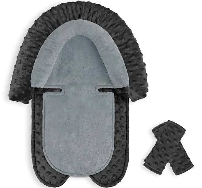 Infant Car Seat Insert, Baby Car Seat Head & Body Support With 2