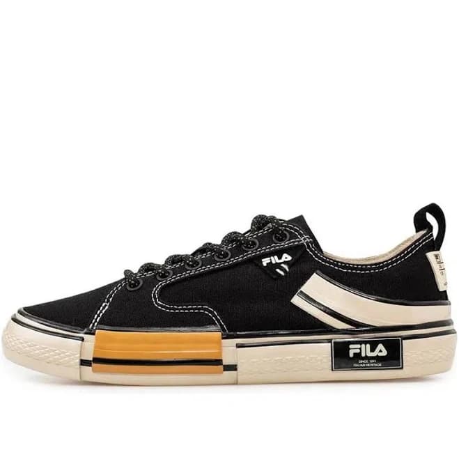 Women Fila Block Reform Black/White/Yellow