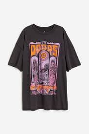 Women's Black/The Doors Oversized printed T-shirt | H&M