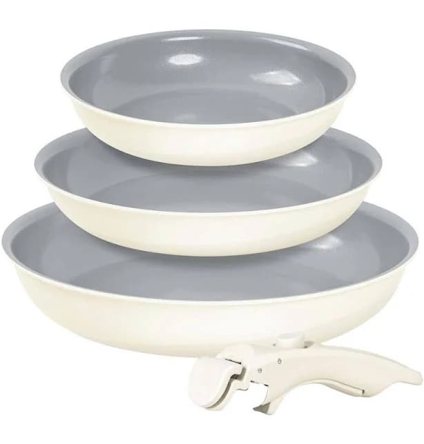 UUDULY 3-Piece Ceramic Nonstick Frying Pan Set