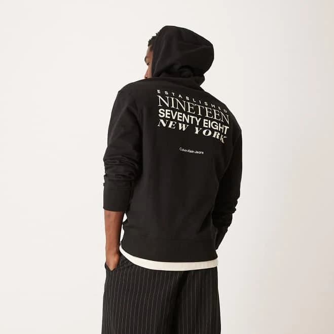 Calvin Klein Jeans Typeface Graphic Hoodie
