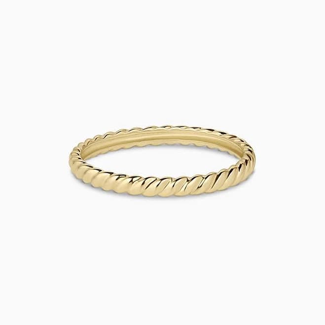 Gorjana 14K Gold Crew Helium Ring