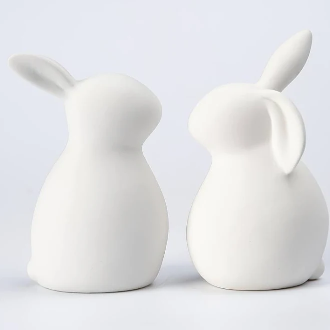 White Ceramic Easter Bunny