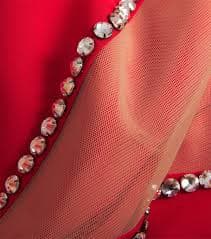 Stella McCartney Red Crepe Embellished Cape Gown | Harrods OM