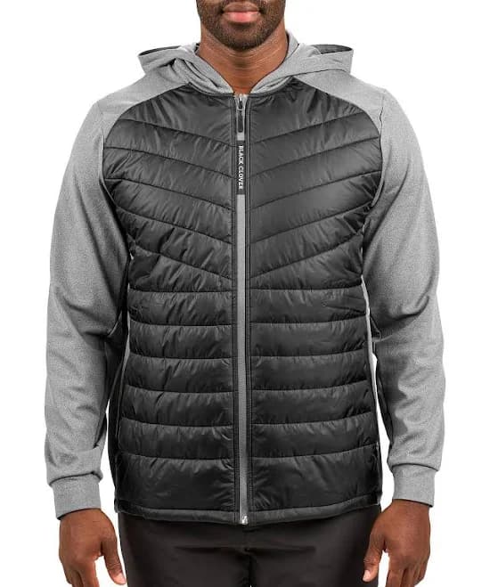 Black Clover Apparel Men's Quilted Jacket Hoodie