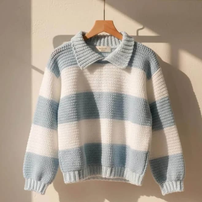 Women's Chunky Knit Crochet Sweater