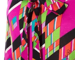 Vintage 1970s Dress | 70s OLEG CASSINI Psychedelic Geometric Printed Cotton Jersey Knit Long Sleeve Shift Sweater Dress (medium/large) - Etsy