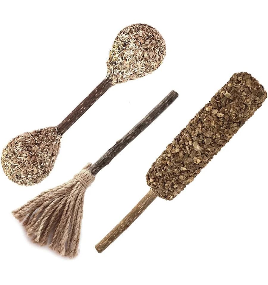 Catify Natural Silvervine Cat Chew Toys Trio Lollipop Sticks