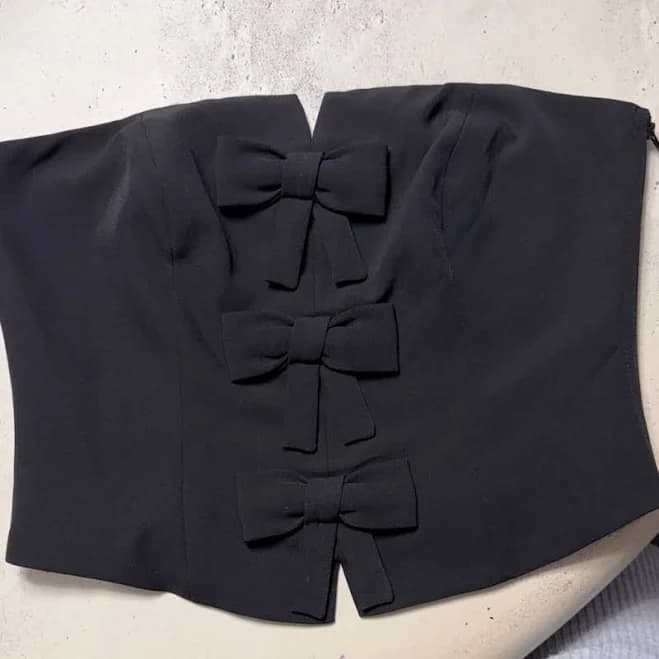 Astr The Label Women's Strapless Bow Bustier Top