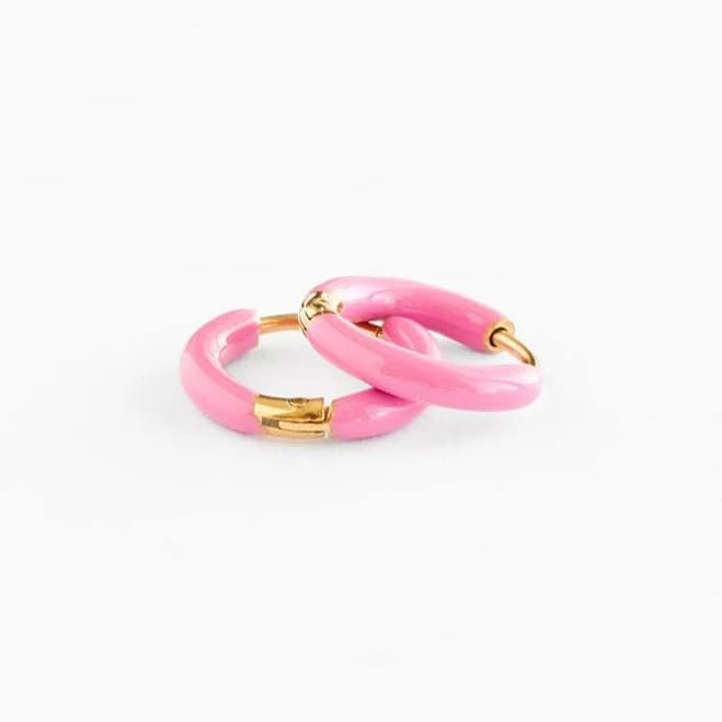PIP Pop Enamel Hoop Earrings