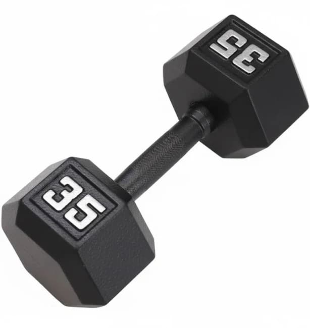 Gronk Cast Hex Dumbbell - Black 35 lb
