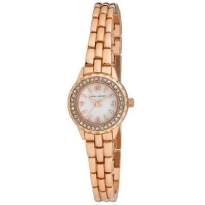 Laura Ashley Link Crystal Bezel Bracelet Watch