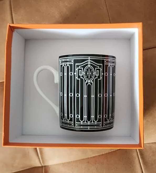 Hermes H Deco 300 ml Cup Mug Black White Box No2