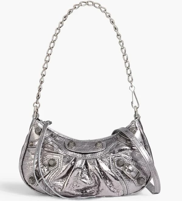 Balenciaga Le Cagole Mini Bag with Chain Crocodile Embossed - Green - Women's - Calfskin