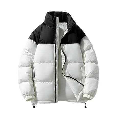 Men's Thickened Color Block Puffer Jacket