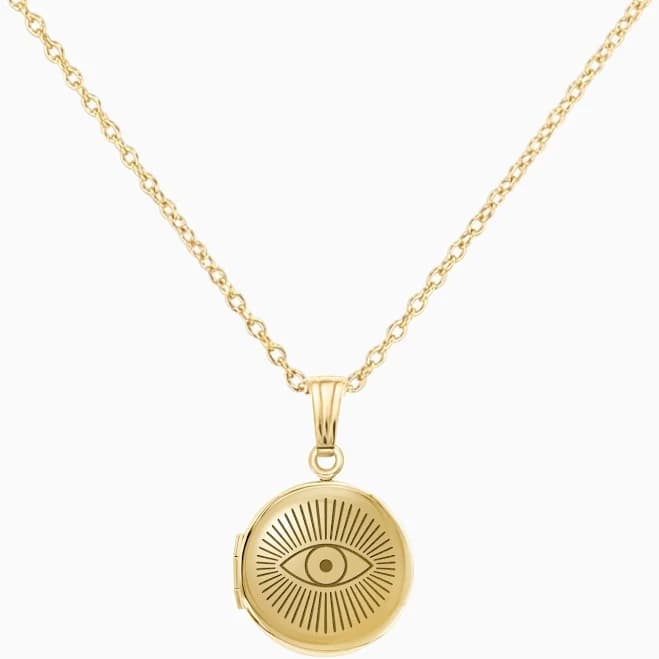 Evil Eye Protection Round Locket