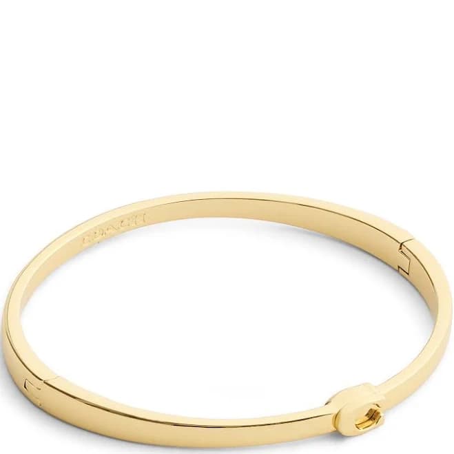 Coach Women's Signature C Hinged Bangle Bracelet
