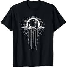 Celestial Harmony Sun and Moon Abstract Design T-Shirt - Walmart.com
