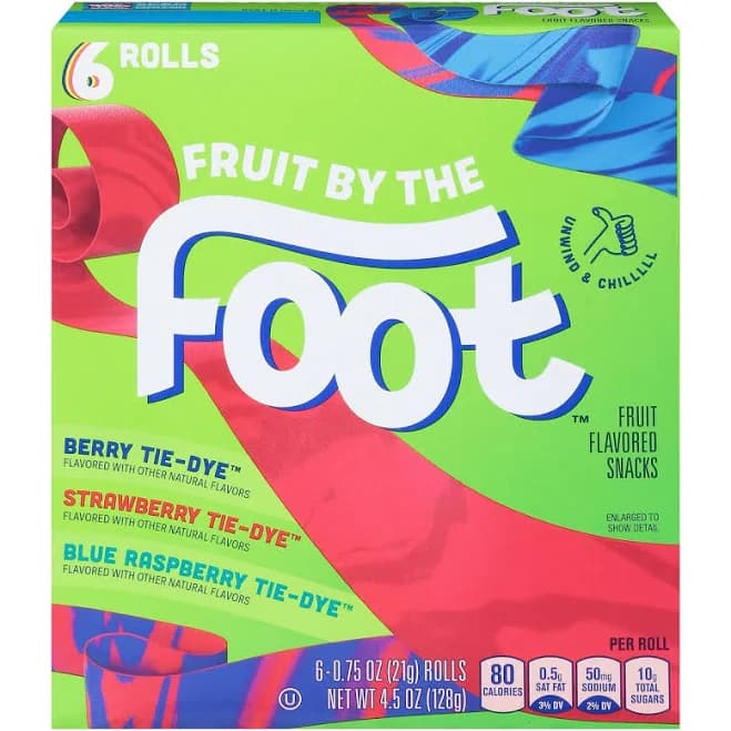 Fruit Snacks Fruit by The Foot Variety Snack Pack 12 Rolls