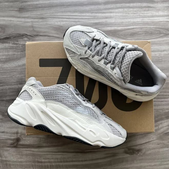 700 V2 Static Yeezy Boost Real Size Adidas Yeezy Boost 700 V2 Static Grey Cream Men's