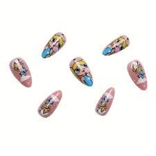 24pcs gorgeous shaped short press nail pieces - Temu Oman