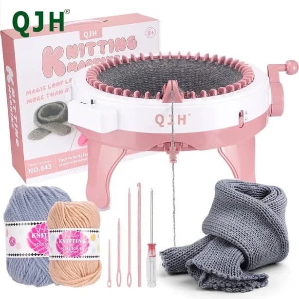 48-Needle Knitting Machine Kit | DIY Weaving Loom for Hats, Scarves