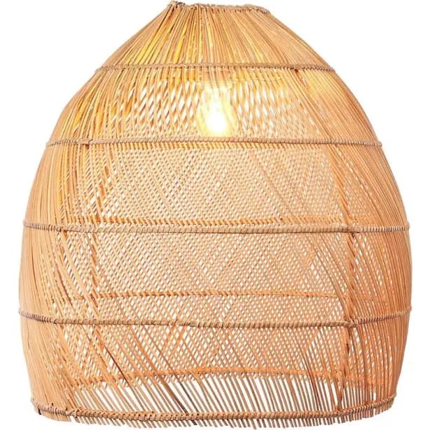 The Artisan & Company Bell Shaped Rattan Pendant Light