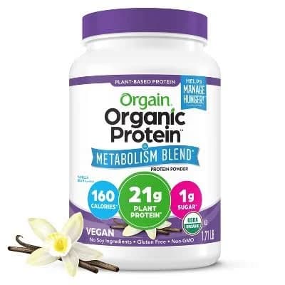 Orgain 21g Organic Vegan Protein Metabolism Blend Powder