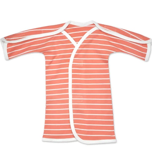 Pumpkin Stripe Organic Nicu Gown
