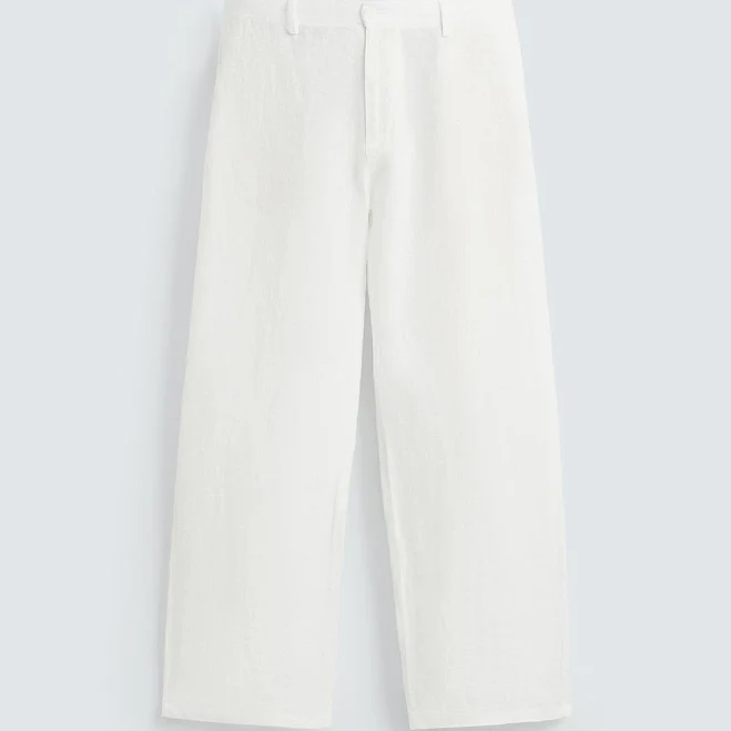 Zara Men's Relaxed Fit Linen Pants