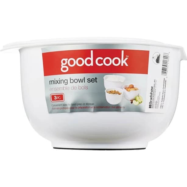 MaxWarehouse.com 3-Pc. Plastic Mixing Bowl Set