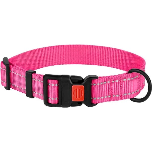 CollarDirect Adjustable Reflective Nylon Dog Collar