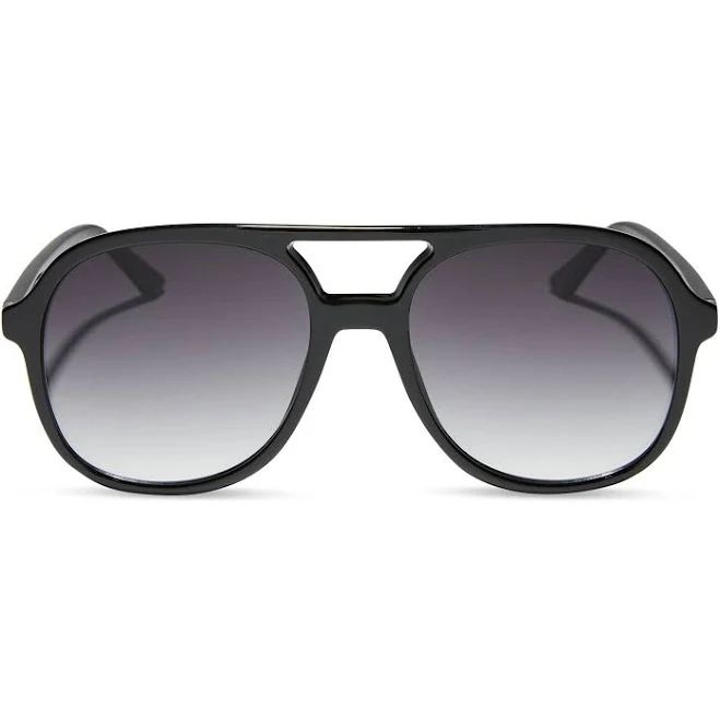 Aviator Sunglasses - Black Frame - Grey Lens - Teagan By DIFF Eyewear