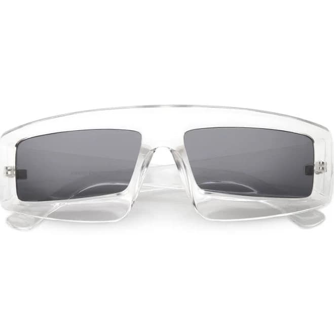 Futuristic Retro Rectangle Block Sunglasses