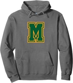 Letter M Yellow Green Monogram Initial Pullover Hoodie