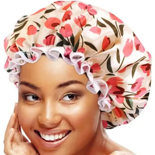 Floral Print Hair Bonnet