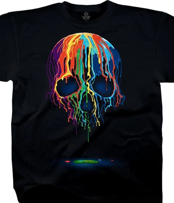 Melting Skull Athletic T-Shirt