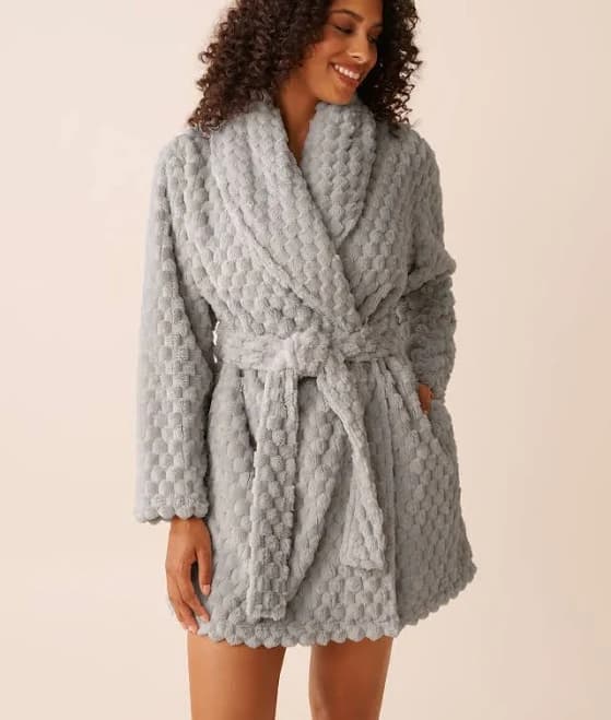 La Vie Soft Plush Quilted Robe