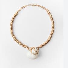 Zara | Jewelry | Zara Shell Necklacebrand Zarazara Necklace With Tubular Metal Piece | Poshmark
