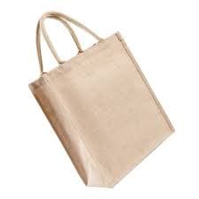 TABLZONE Reusable Jute Tote Bag for Women and Men, Khaki Casual Daily Use Shopping Bag - Walmart Business Supplies