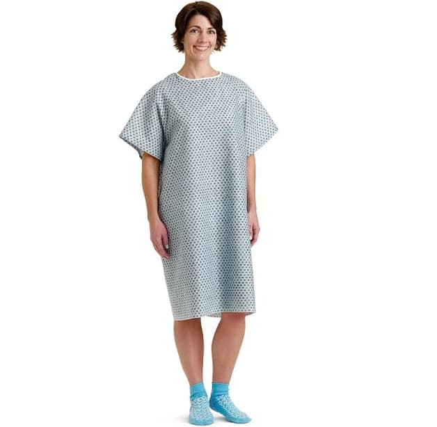 Medline Blended Traditional Star Print One Size Gown