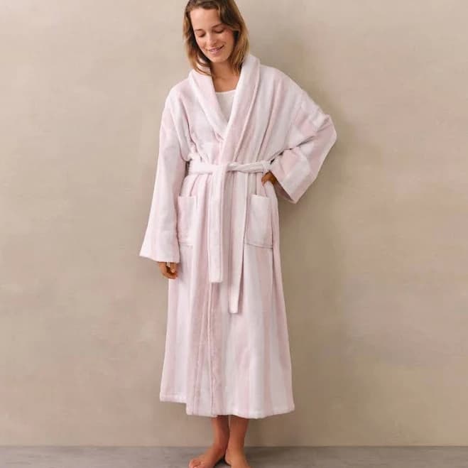 The White Company Organic Cotton Stripe Robe