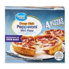 Great Value Mini Pizza, Pepperoni, Deep Dish