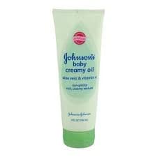 Johnson & Johnson Baby Creamy Oil, Aloe Vera & Vitamin E